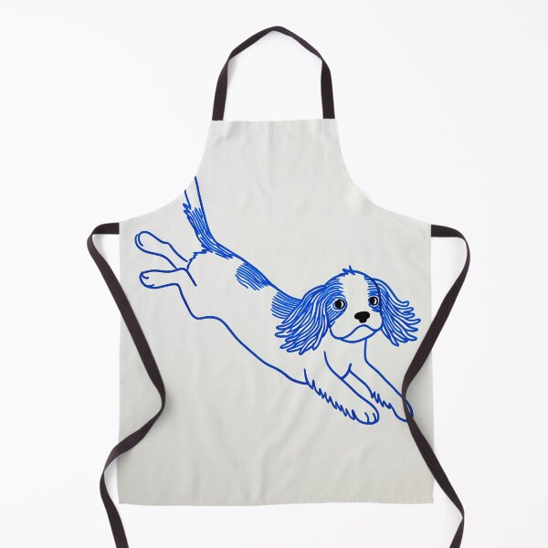 Item preview, Blue Line Cavalier King Charles Spaniel Dog Illustration designed and sold by lautir.