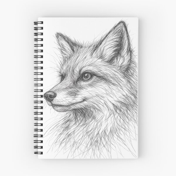 Item preview, Realistic Fox Pencil Portrait | Black and White Wildlife Sketch | Detailed Woodland Animal Art Print designed and sold by Leon Woods Pencil Art.