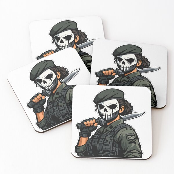 Item preview, Dark Skull Soldier Girl Illustration designed and sold by Hellohychandan.