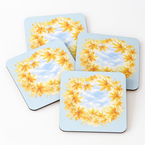 Item preview, Golden Autumn Leaves Sky Frame designed and sold by blankTeeShirt.