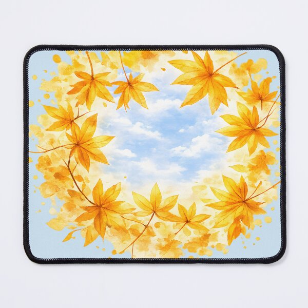 Item preview, Golden Autumn Leaves Sky Frame designed and sold by blankTeeShirt.