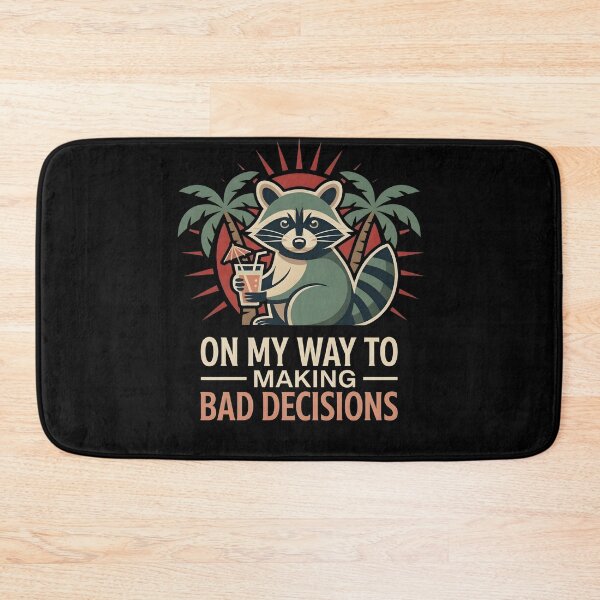 Item preview, On My Way To Making Bad Decisions Raccoon Drinking Shirt | Funny Summer Tropical Animal Vibes designed and sold by ZyziowskyArt.