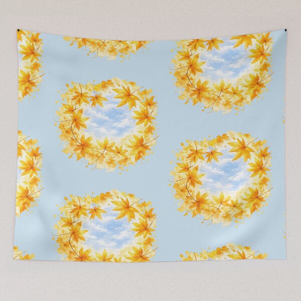 Item preview, Golden Autumn Leaves Sky Frame designed and sold by blankTeeShirt.
