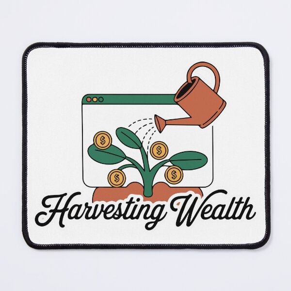 Item preview, Harvesting Wealth Website Growth Success Entrepreneur designed and sold by PixelWaveBD.