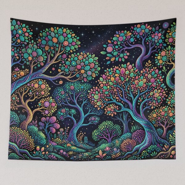 Item preview, A luminous dream forest at night designed and sold by Sigtrix.