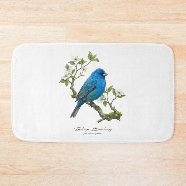 Item preview, Indigo Bunting and White Flower designed and sold by Takeda-art.