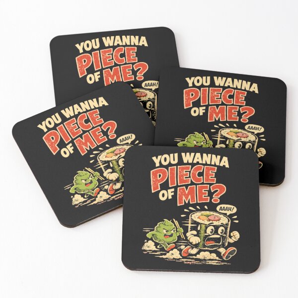 Item preview, Wasabi Hunt: Retro Sushi Saying – Piece of Me? designed and sold by Pineapple-Tree.