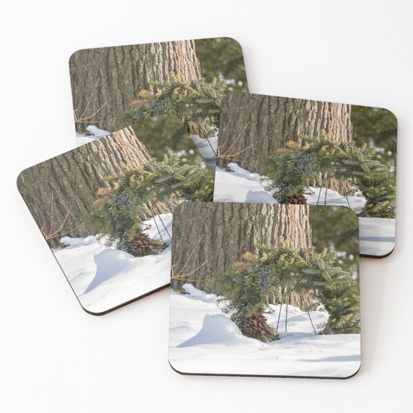 Item preview, Snow-Covered Evergreen Wreath at Mount Pleasant Cemetery, Toronto designed and sold by jrtwynam.