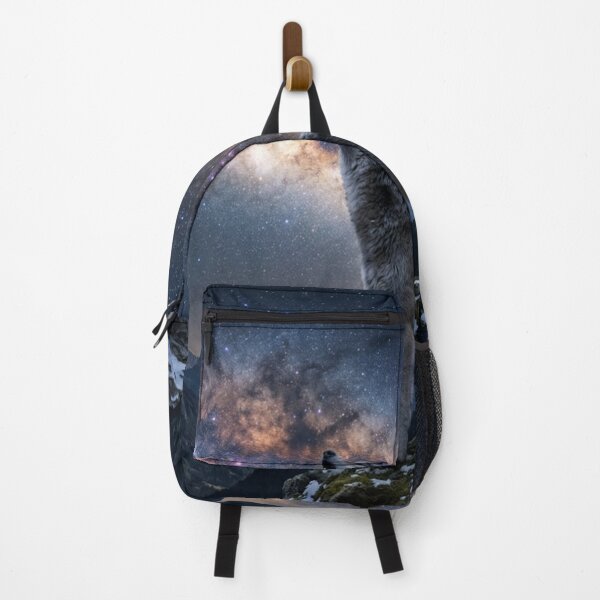 Item preview, Lone Wolf Howling at the Milky Way Galaxy designed and sold by Super beautiful art.