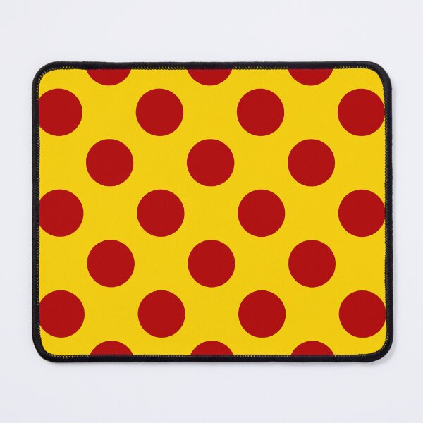 Item preview, Red polka dots on a yellow background designed and sold by Sonia Pascual Izquierdo.