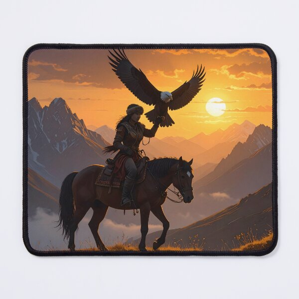 Item preview, Eagle Hunter Fantasy — Nomad Rider and Epic Eagle designed and sold by Schoenenwald - Illustrations Uniques et Originales.