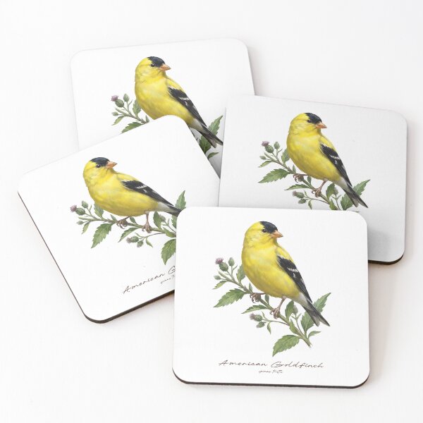 Item preview, American Goldfinch on Thistle Flower designed and sold by Takeda-art.