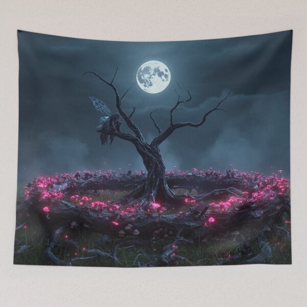 Item preview, Pensive Dark Fairy at the Neon Ring designed and sold by PurrfectWhisper.