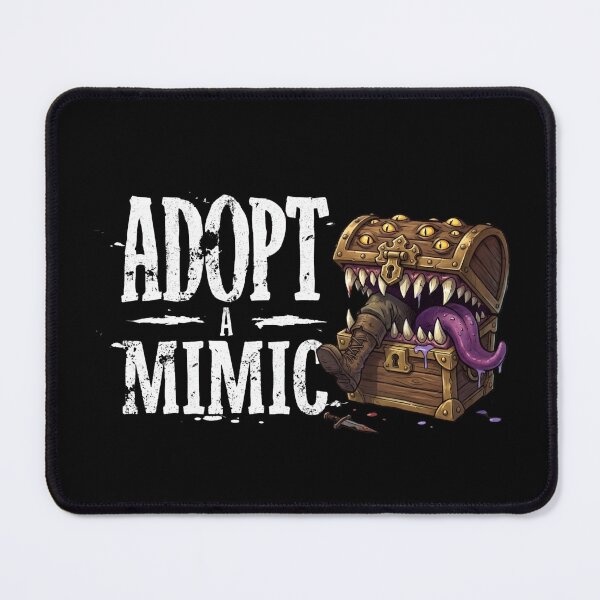 Item preview, Adopt A Mimic Funny Tabletop RPG Monster designed and sold by Fenay Designs.
