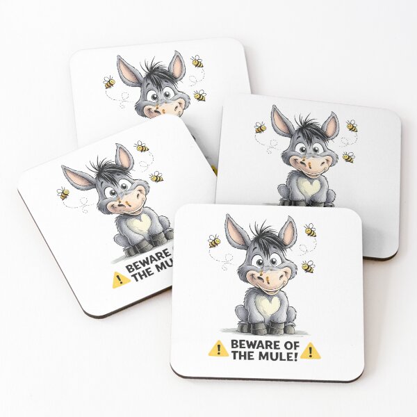 Item preview, Beware of the Mule Funny Donkey Warning Design designed and sold by Gezonde-Voeding.