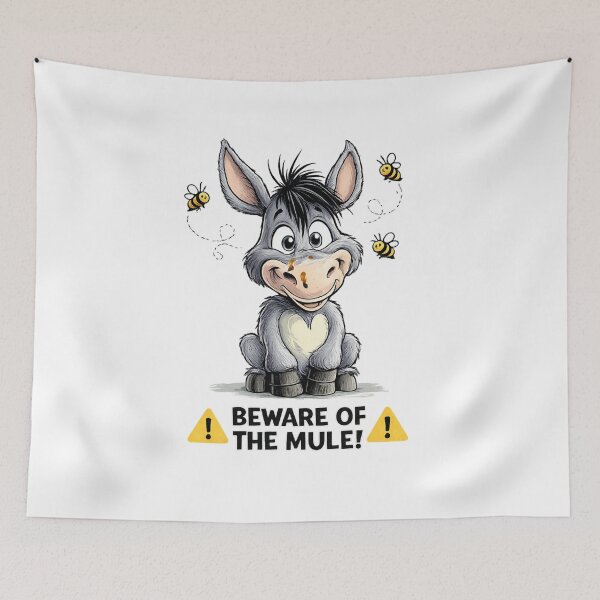 Item preview, Beware of the Mule Funny Donkey Warning Design designed and sold by Gezonde-Voeding.