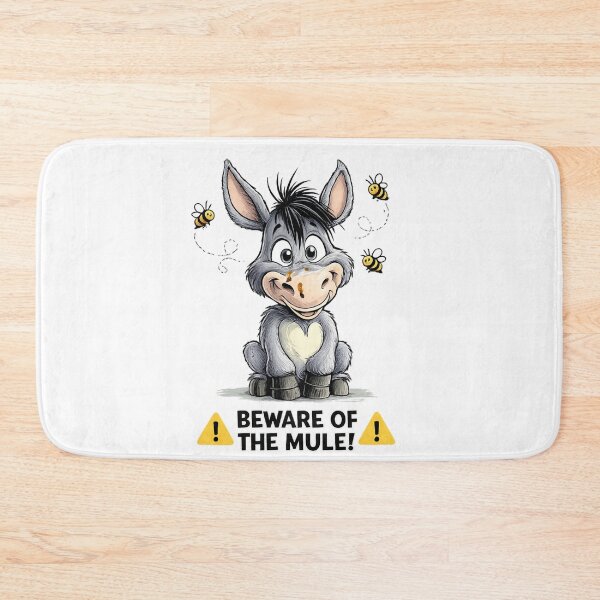 Item preview, Beware of the Mule Funny Donkey Warning Design designed and sold by Gezonde-Voeding.