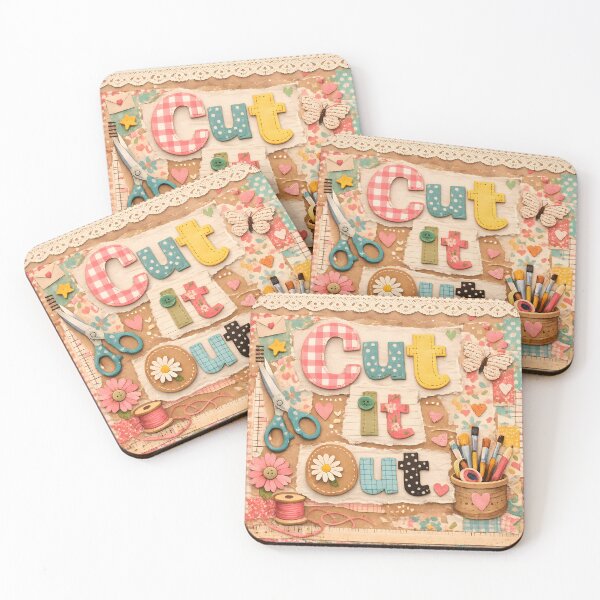 Item preview, Cute It Out – Whimsical Scrapbook Craft Design designed and sold by blankTeeShirt.
