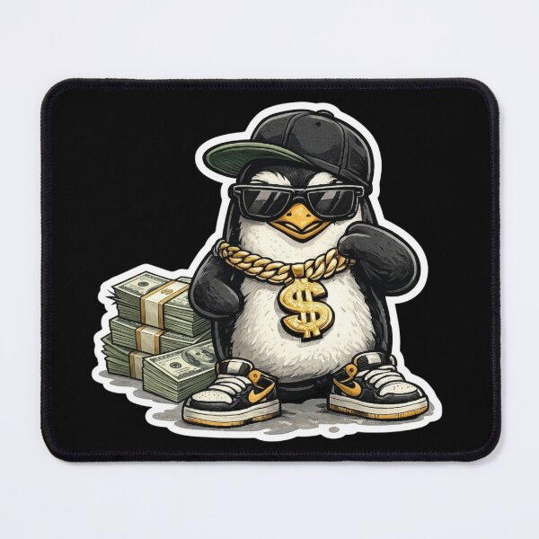 Item preview, The real cash penguin: hip hop penguin designed and sold by Bug by Design.