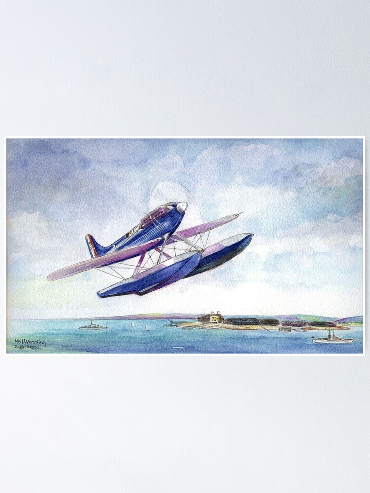 "Schneider Trophy S6b Over Calshot, Hants 1931" Poster For Sale By ...