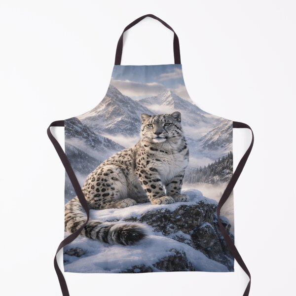 Item preview, Majestic Snow Leopard on Snowy Mountains designed and sold by Super beautiful art.