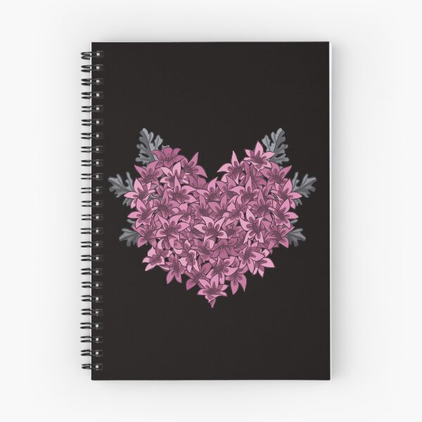 Item preview, Maroon Lily Heart Journal for Flower Lovers designed and sold by MOHAMED  El AYADI.