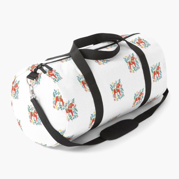 Item preview, Scandinavian Dala Horse Folk Art — Colorful Nordic Floral Illustration | Traditional Swedish Heritage Design designed and sold by Colorful-Garden.