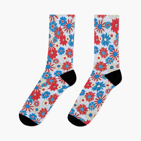 Item preview, Patriotic Floral Garden - Red White and Blue Independence Day Illustration designed and sold by DafneDStudio.