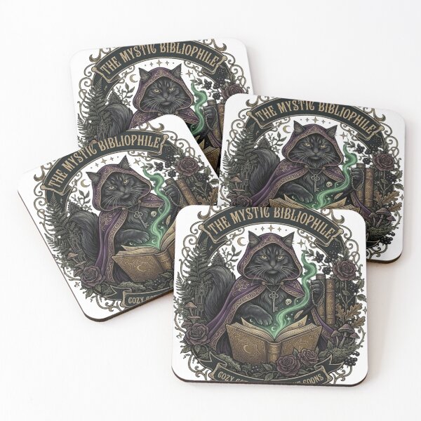 Item preview, The Cozy Goth: Witchy Librarian Black Cat & Haunted Books Decor designed and sold by FarDesign.