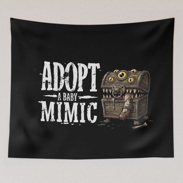 Aperçu de l'œuvre Adoptez un RPG de coffre au trésor Baby Mimic créée et vendue par Fenay Designs.