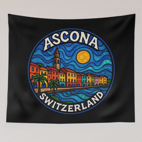Item preview, Ascona Switzerland Trippy  designed and sold by TomFrontierArt.