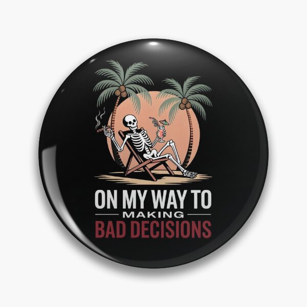 Item preview, On My Way To Making Bad Decisions Skeleton Drinking Smoking Shirt | Funny Summer Beach Vibes designed and sold by ZyziowskyArt.