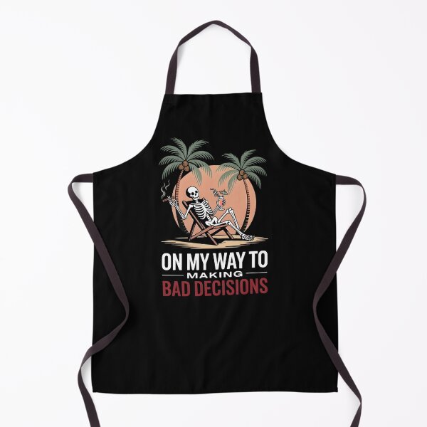Item preview, On My Way To Making Bad Decisions Skeleton Drinking Smoking Shirt | Funny Summer Beach Vibes designed and sold by ZyziowskyArt.