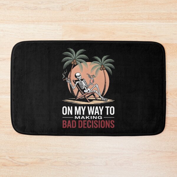 Item preview, On My Way To Making Bad Decisions Skeleton Drinking Smoking Shirt | Funny Summer Beach Vibes designed and sold by ZyziowskyArt.