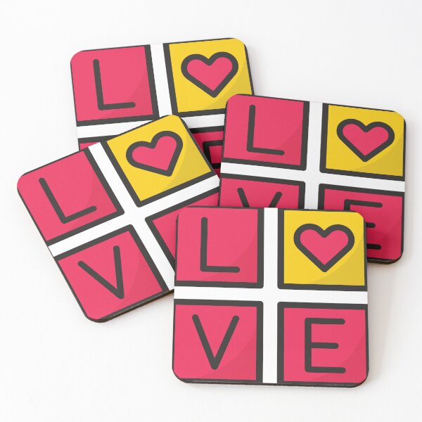 Item preview, Minimalist Retro LOVE Block Typography with Heart Graphic designed and sold by Artsy Corner.