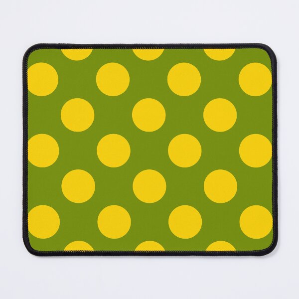 Item preview, Yellow Polka Dots on a Green Background designed and sold by Sonia Pascual Izquierdo.