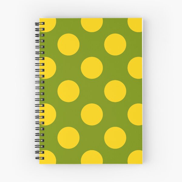 Item preview, Yellow Polka Dots on a Green Background designed and sold by Sonia Pascual Izquierdo.