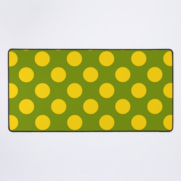 Item preview, Yellow Polka Dots on a Green Background designed and sold by Sonia Pascual Izquierdo.