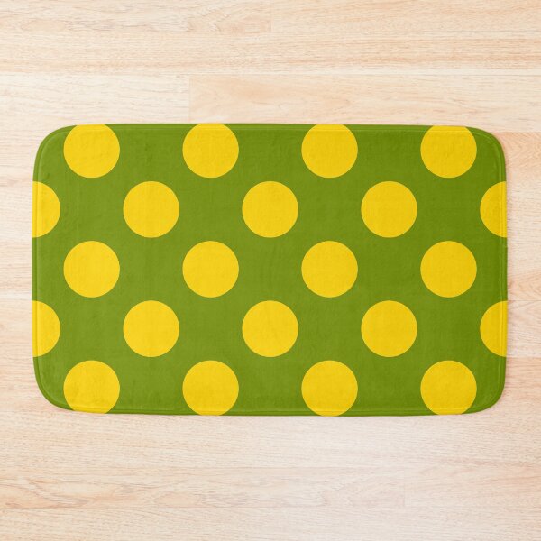 Item preview, Yellow Polka Dots on a Green Background designed and sold by Sonia Pascual Izquierdo.