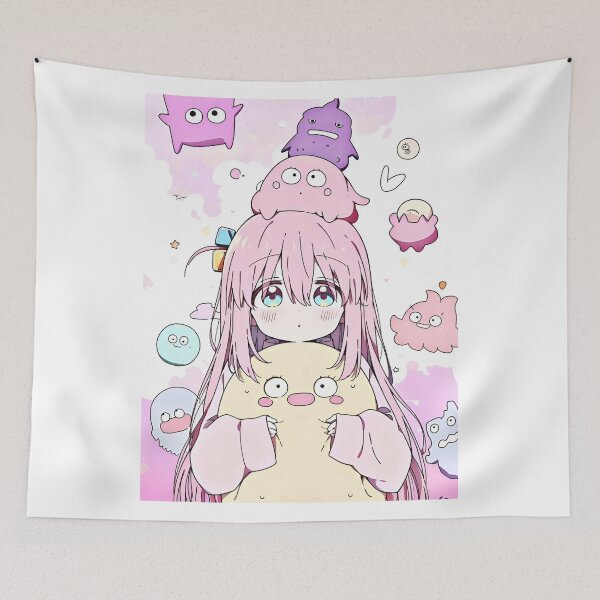 Item preview, Kawaii Pastel Anime Girl with Cute Blob Friends – Soft Aesthetic Art designed and sold by Dyan4.