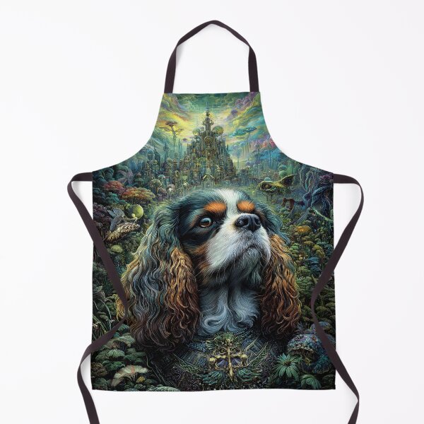 Item preview, Regal Cavalier King Charles Spaniel Dog in Enchanted Garden designed and sold by lautir.
