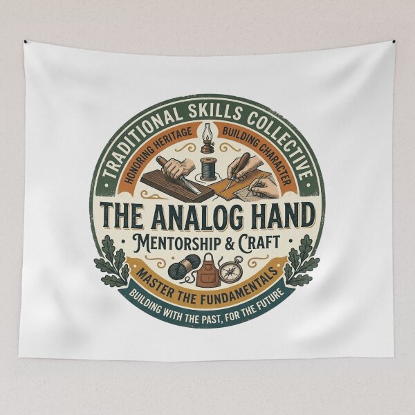 Item preview, Traditional Skills Collective - The Analog Hand Heritage Craft Logo designed and sold by FarDesign.