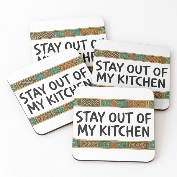 Item preview, Stay Out of My Kitchen African Egyptian Pattern Decor designed and sold by SpoonLogiq.