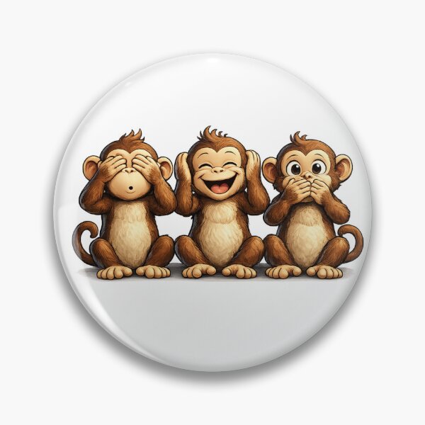Item preview, See Hear Speak No Evil Funny Monkeys designed and sold by Gezonde-Voeding.