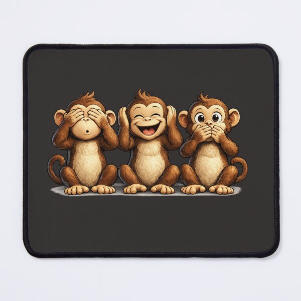 Item preview, See Hear Speak No Evil Funny Monkeys designed and sold by Gezonde-Voeding.