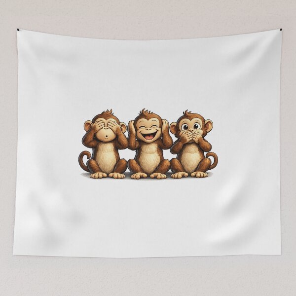 Item preview, See Hear Speak No Evil Funny Monkeys designed and sold by Gezonde-Voeding.