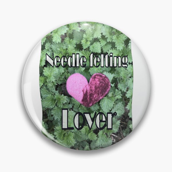 Item preview, Felt heart with nettle and the inscription "needle felting lover" designed and sold by creaphyl28.