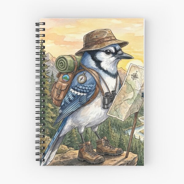Item preview, Hiking Blue Jay Bird designed and sold by Roy & Tiffany.