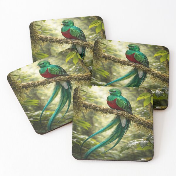 Item preview, Majestic Quetzal Bird in Tropical Jungle designed and sold by Super beautiful art.