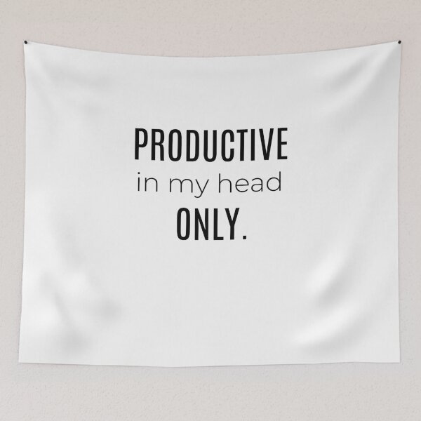 Item preview, Productive In My Head Only – Funny Minimalist Productivity Quote designed and sold by CH-4TEE.